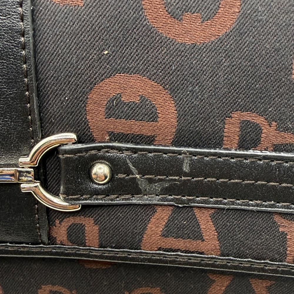 NWT Vtg Etienne Aigner Crossbody Convertible Clutch Wristlet Purse Brown Black - Picture 6 of 16